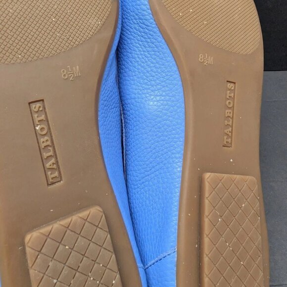 Talbots Women’s Everson Tassel Moccasins Blue Leather Slip On Shoe Size 8.5M EUC - Picture 6 of 6